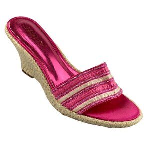 Madeline Shoes Prudence Espadrille Platform Wedge Slide Sandals Women's 10M